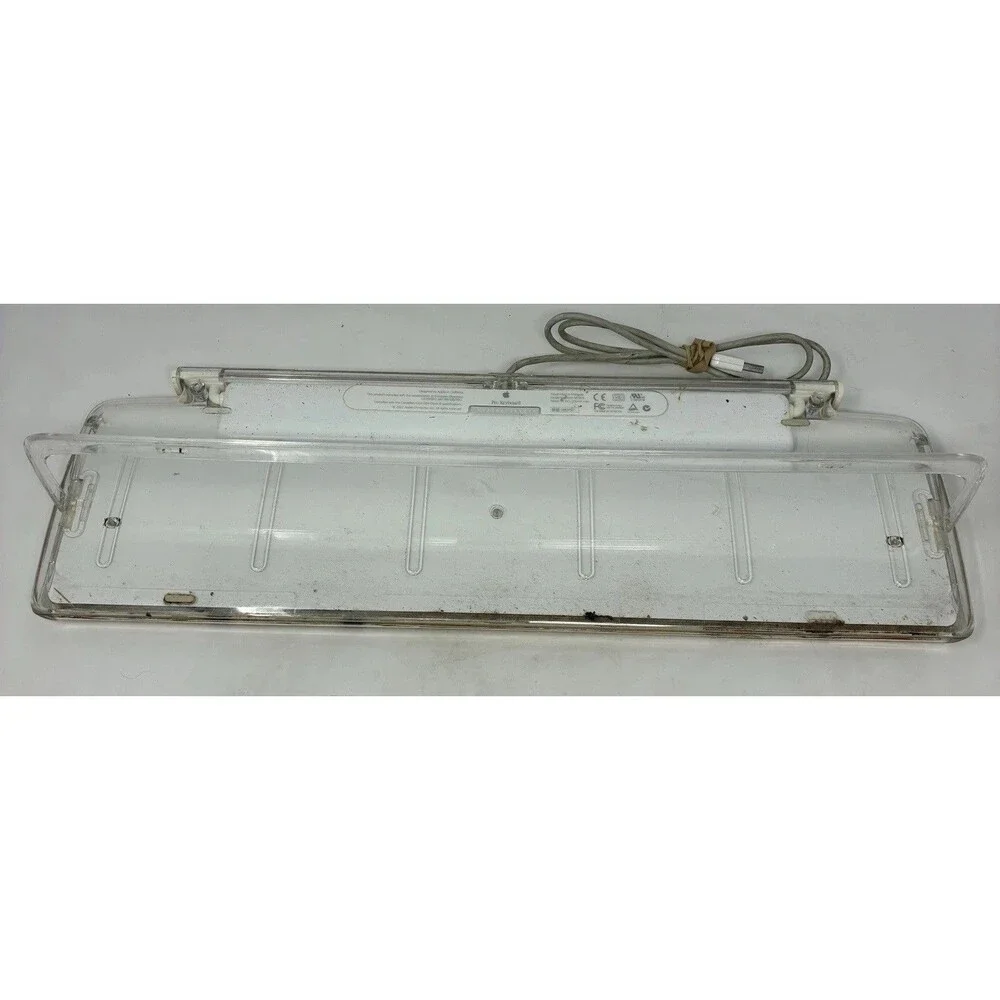 Apple Pro Keyboard M7803 Wired USB Clear White QWERTY Full Size Tested